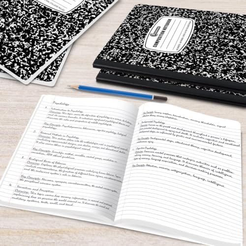 Rosmonde 50 Pack Bulk Composition Notebooks, College Ruled, Marble Notebook