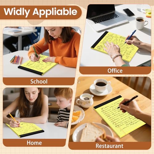 Legal Pads 8.5 X11.75, Narrow Ruled Notepads, 2 Pack, 30 Sheet/Pad, Yellow Legal Pads, Tear Off Notepad, Perforated Writing Pad, Notebook Paper College Ruled, Notepads for Office Home School, Notepad