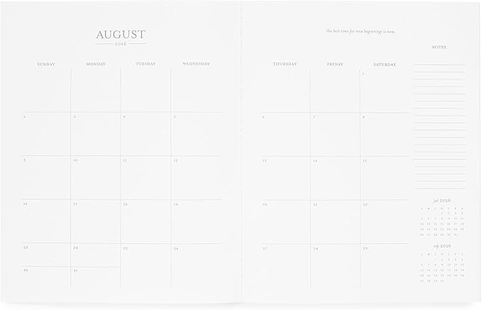 Sugar Paper Academic Planner 2026 2027, Monthly Planner for School, College and Teacher Planning, Hardcover Calendar Book with Notes Pages, Bookmarks and Elastic Band Closure