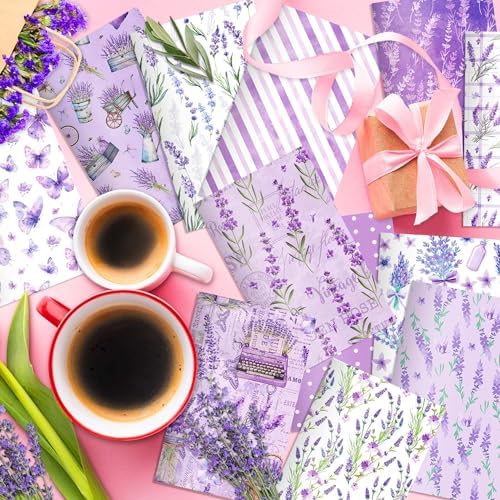 24 Pieces Purple Lavender Themed Mini Pocket Notebook Journals 12 Distinct Flower Butterfly Floral Stripes Designs Memo Notepads for Home Office Stationery Supplies Lavender Themed Party Favors