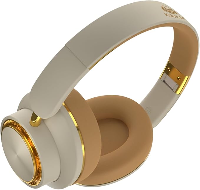 H8 Active Noise Cancelling Headphones,120H Playtime,Deep Bass,HiFi Foldable Wireless Over Ear Bluetooth Headphones, Soft Earmuffs &Light Weight,Home,Office,Travel,Women&Men(Khaki)