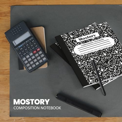 MOSTORY Pack of 5 Composition Notebook - College Ruled 200 Pages (100 Sheets), Size 7.5" x 9.75", Bulk School Supplies, Office, Bulk Notebooks for School, Writing Journal Notebook with Lined Paper