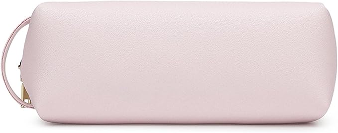 Pencil Case Soft School Pencil Pouch Bag for Easy Carry Stylish and Durable (Pink,Faux leather)