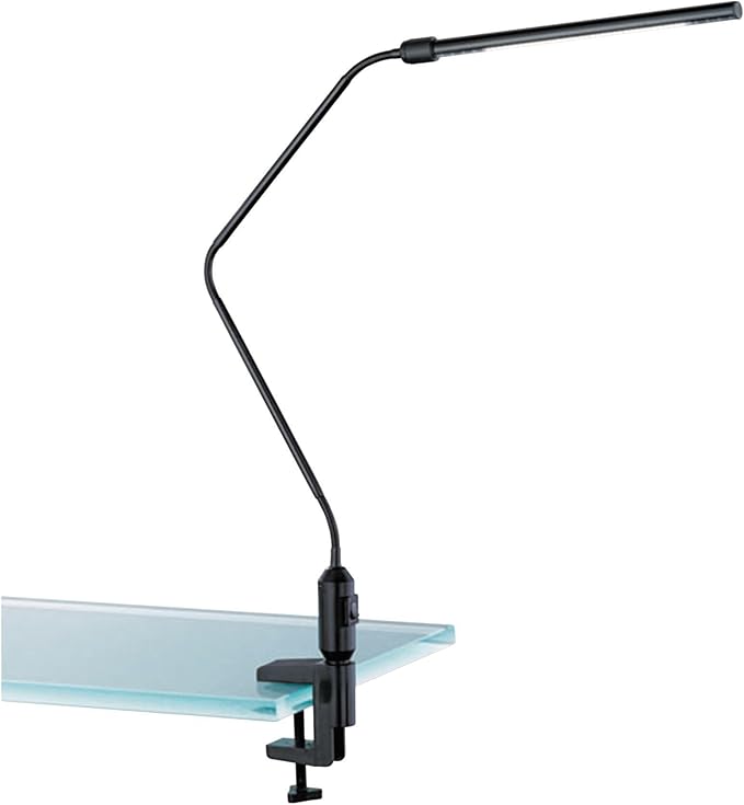 Alera ALE LED Desk Lamp With Interchangeable Base Or Clamp, 21 3/4" High, Black