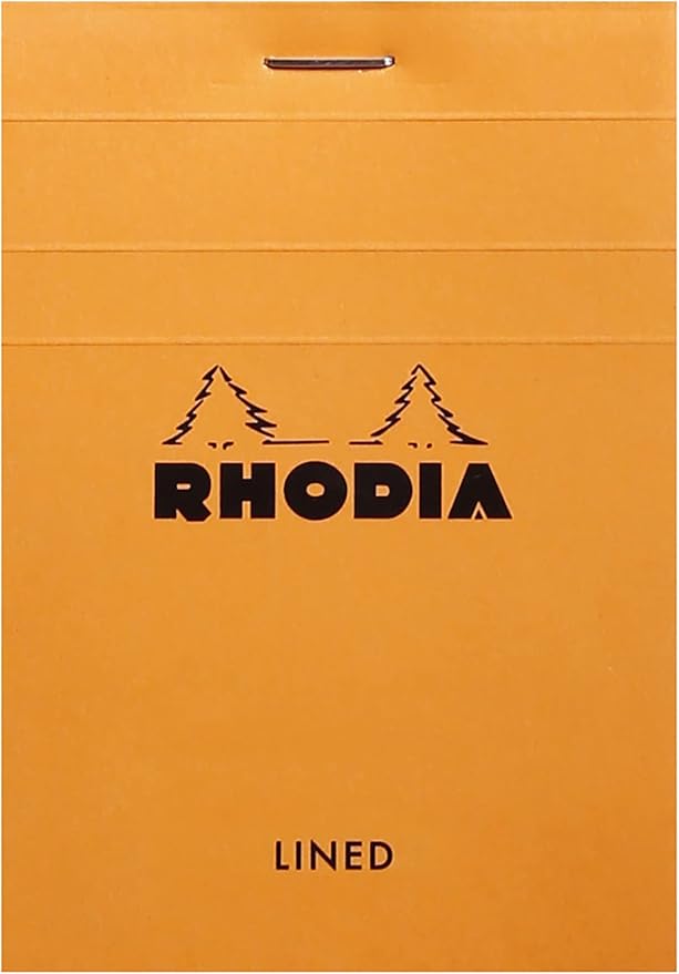 Rhodia Head Stapled Pad, No11 A7, Lined - Orange