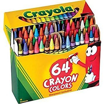 Classic Color Pack Crayons, Assorted 64/Box, Total 6 Boxes