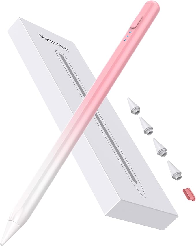 DEGGE Stylus Pen for iPad 2018-2025, 15Mins Fast Charge for Apple Pencil, Palm Rejection, Compatible with iPad A16 11/10/9/8/7/6, iPad Pro M5/M4/12.9"/11", iPad mini 7/6/5, iPad Air M3/M2/5/4/3