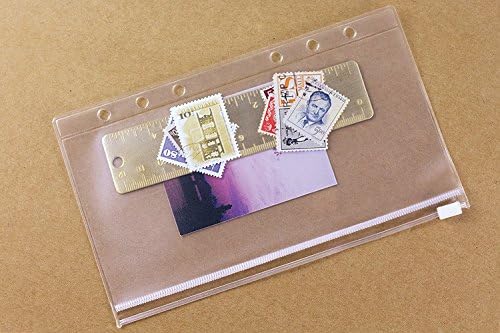 Zelten Refills/Loose Leaves for A6 Cover Ring Binder/Personal Organizer/Planner(A6 6 Holes, Zip Pocket 4 PCS)