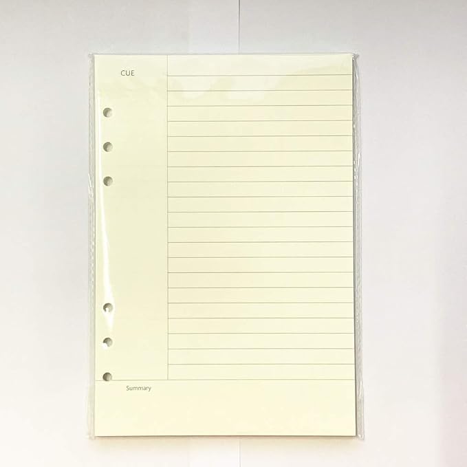 A5 6 Ring Binder Refill Paper, 2023 Planner Inserts for Filofax 6 hole binders,45 sheets(90pages) per pack, refills with line, Harphia(A5 5.59 x 8.27'',Cornell)