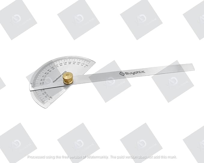 Stainless Steel Protractor 0-180 Degrees Machine Tools ((Degree Protractor))