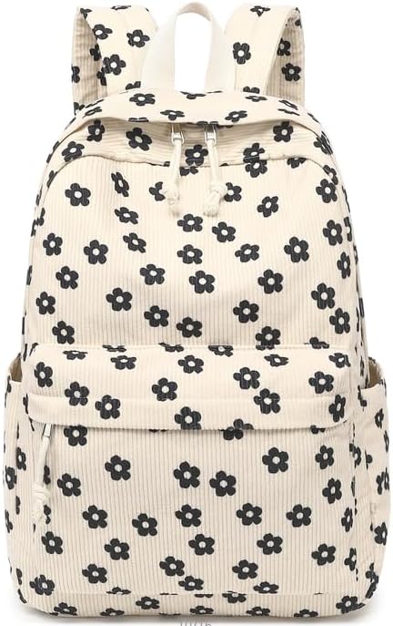 BTOOP School Backpack for Teens Large Corduroy Bookbag Lightweight 15.6 inch Laptop Bag for Girls Women Casual High School College