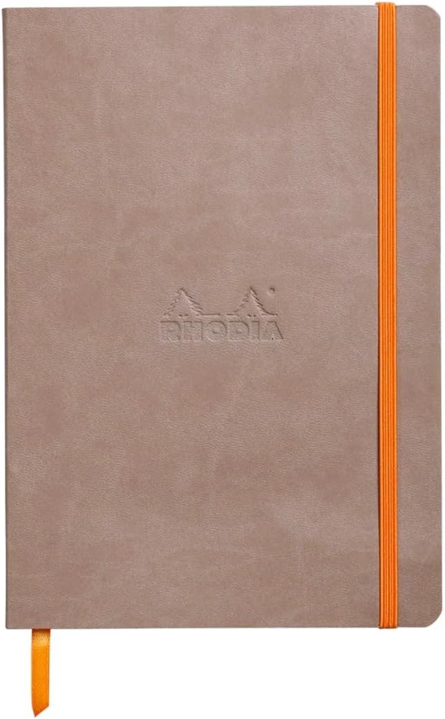 Rhodia Rhodiarama SoftCover Notebook - 80 Dots Sheets - 6 x 8 1/4 - Taupe Cover