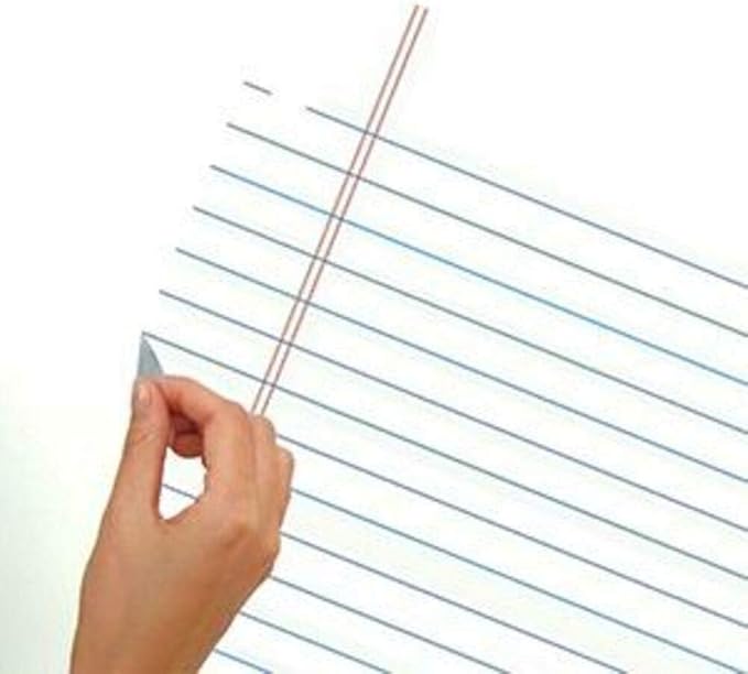 RoomMates RMK2349GMNotebook Paper Dry Erase/Whiteboard Peel and Stick Giant Wall Decals (Pack of 2)