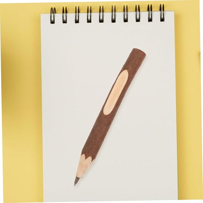 Homoyoyo 10pcs Wooden Ballpoint Pens 17cm Portable Writing Pens with Natural Tree Bark Texture Eco-friendly Biodegradable Household and Office Use