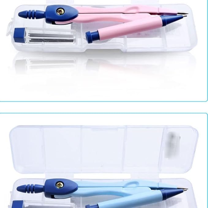 Mathematical Geometry Set Compass Set, Compass for Geometry Math Geometry Kit Drafting and Drawing Tools for Student and Engineering Drawing Student Compass Set(B)