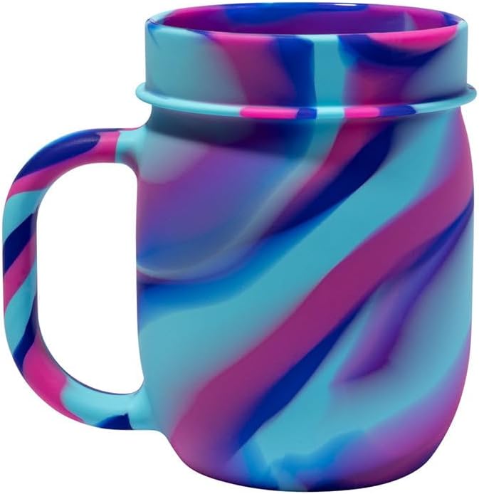 Silipint 25oz Silicone Barrel Cup with Handle – Unbreakable, BPA-Free, Dishwasher, Microwave, Freezer, Travel Coffee Mug for Coffee, Smoothies, Water, Cocktails (Cool Berry Crush) Pack of 1