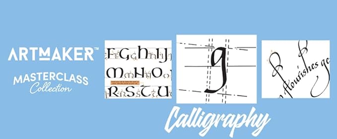 Art Maker Masterclass Collection: Calligraphy Art Kit - Beginner to Advanced Calligraphy - Calligraphy Guide - Calligraphy Equipment - Craft Kits - Arts and Craft for Adults