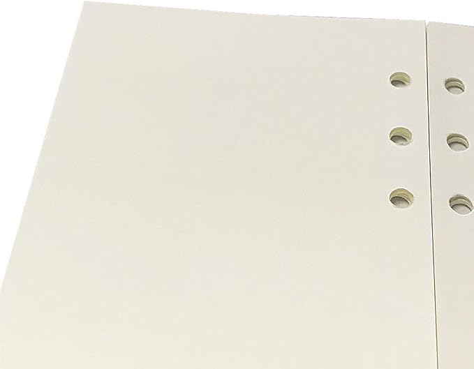 A6 Binder Refills Blank, Spiral Notebook Plain Refill, Planner Inserts Blank Paper for Filofax/Personal Journal, 45sheets/90pages,Harphia (Harphia A6 3.74 x 6.77'',Blank)