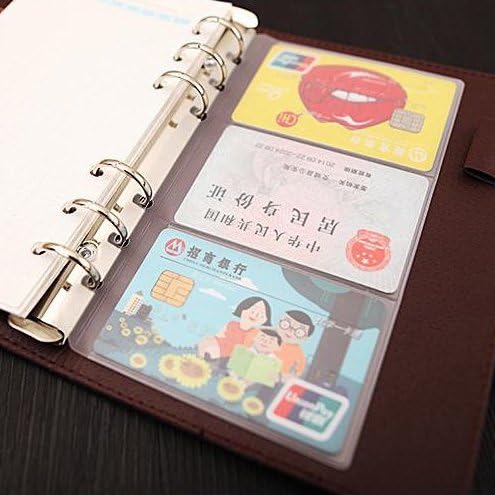 Zelten Refills/Loose Leaves for A6 Cover Ring Binder/Personal Organizer/Planner(A6 6 Holes, Name Card Holder 4 PCS)