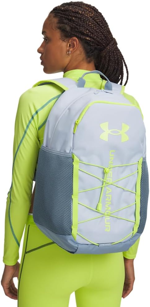 Under Armour Unisex Hustle Sport 6.0 Backpack, (429) Spackle Blue/Blue Wind/Green Citrine, One Size Fits Most