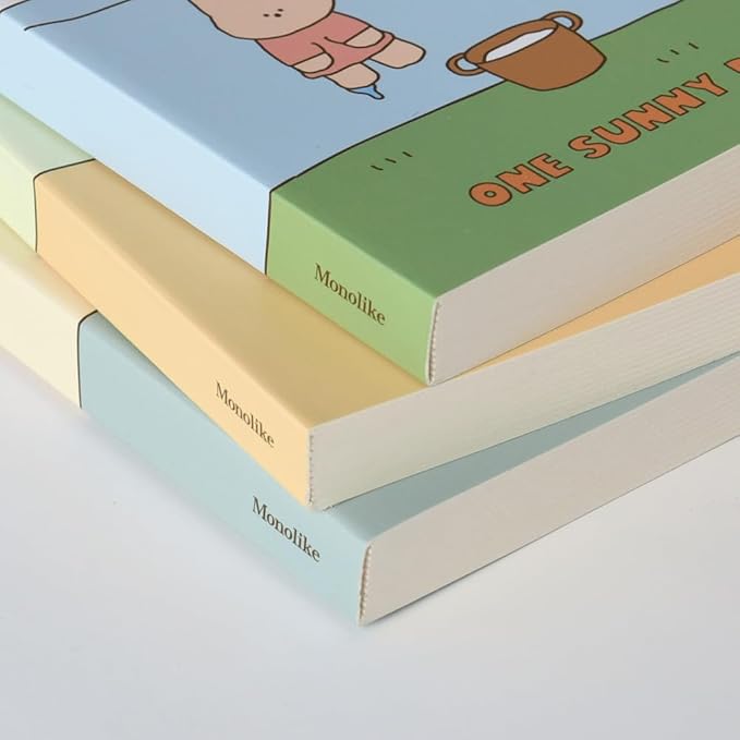 Monolike Happy and Lucky Littles Paperback Line Notebook - 01. Hide-and-seek_Design note, Mini note, Simple note, Notebook, 192 Pages, 4.13x6.69