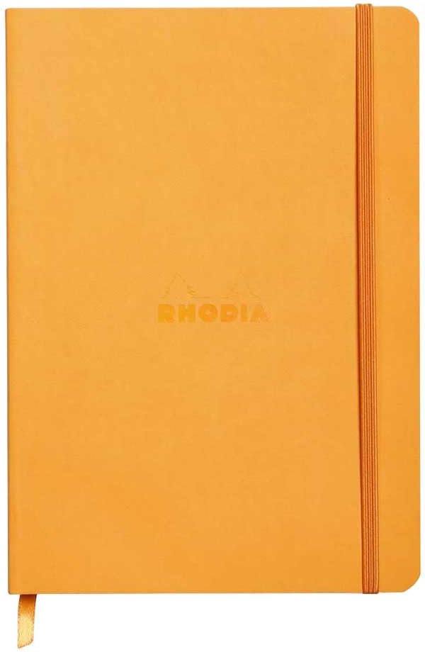 Rhodia Rhodiarama SoftCover Notebook - 80 Dots Sheets - 6 x 8 1/4 - Orange Cover