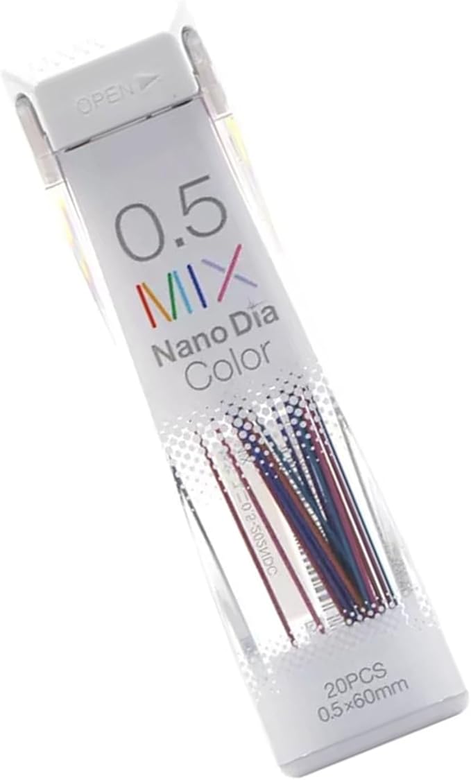 20Pcs 0.5MM Pencil Refills for 0.5MM Mechanical Colored Refills for Student Artist Art Drawing Sketching Student Drawing Tool