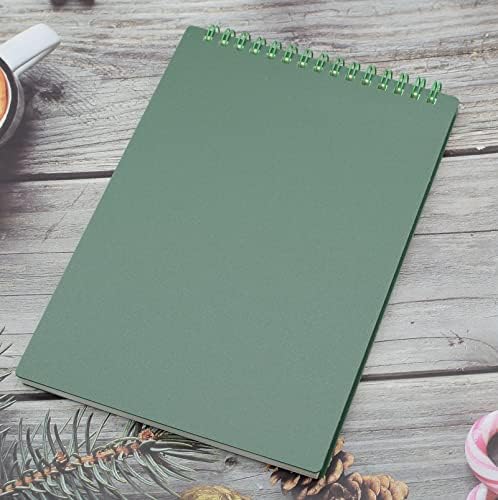 Yansanido Top Bound Spiral Notebook, 3 Pcs 3 Color A5 Size Thick Plastic Hardcover 8mm Ruled Paper 80 Sheets (160 Pages) Journal for School and Office Supplies (Dark Color)