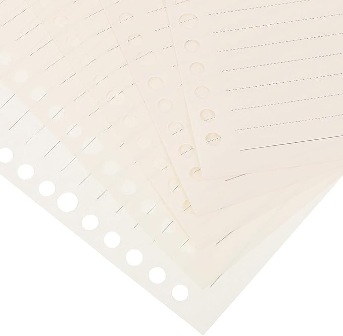 TEHAUX Lined Loose Leaf Paper Refill for A5 Binder, 60 Sheets Punched Planner Filler Paper with 20 Holes, Reinforced A5 Notebook Refills for Organizers and Journals