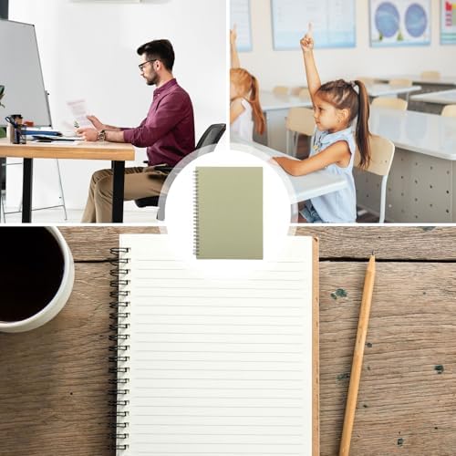 MIVIDE 24 Pack A5 Spiral Notebook, 8.3 x 5.7 Inch, 12 Color, 60 Pages Hardcover Spiral Lined Notebook Journal, Lined Travel Bulk Writing Paper Notebook for School Business Office Supplies