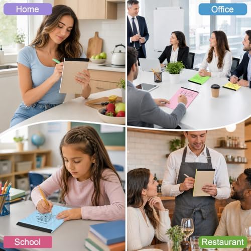 Beieverluck 24 Pack Notepads Legal Pads 5x8, Small Note Pads College Ruled Writing Pads, Lined Pads of Paper mini Legal Pads for Office Home School, 30 Sheets/Pack, Multicolor