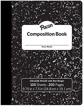 PACON Composition Book, White, 9.8" x 7.5" x 0.1"