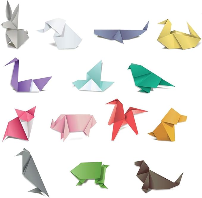 Opret Origami Paper 6x6 inch, 100 Sheets Origami Paper 50 Vivid Colors 15x15 cm Single Sided for Kids Arts and Crafts Projects