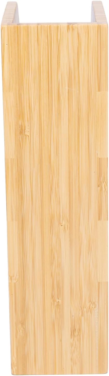 2 Pack Bamboo File Folder Holder Book Holder Frames Document Cabinet Rack Storage Organizer Small Magazine Shelf for Home ,Office
