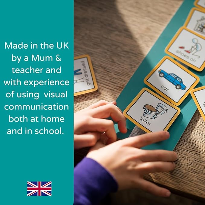 Visual Schedule routine chart for children with pecs cards to support communiation for kids, toddlers, autism, adhd, downs syndrome, dementia.
