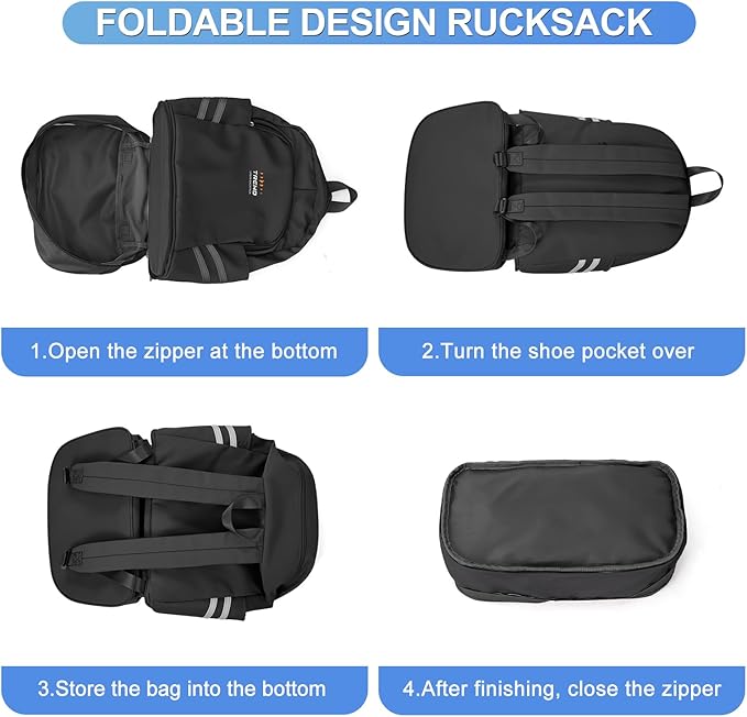 coofay Gym Backpack For Women Waterproof Backpack With Shoe Compartment Lightweight Travel Backpacks Black Sports Backpacks Large Gym Bag
