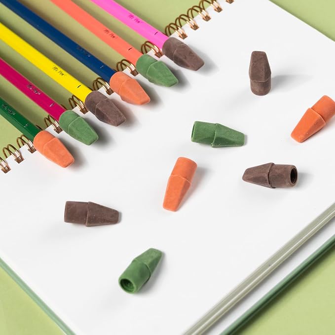 Mr. Pen- Pencil Erasers Toppers, 30 Pack, Colorful