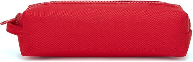 Pencil Case Soft School Pencil Pouch Bag for Easy Carry Stylish and Durable (Red)