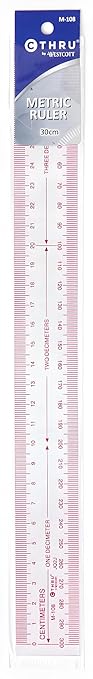 Westcott Metric Ruler, 30cm, Transparent (M-108)