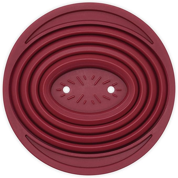 Collapsible Coffee Filter Rubber Coffee Maker Reusable Coffee Dripper For Hiking, Camping, Home, Office (Red)
