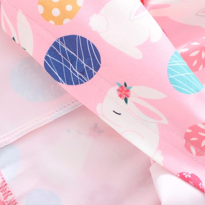 Popshion Girls Dresses Flutter Sleeve Swing Sundress Toddler Summer Clothes Kid Birthday Party Sleeveless Dress 1-8 Years Old