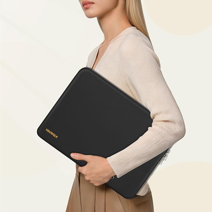 360 Protective Laptop Carrying Case 13.3 inch,13-13.3 inch Laptop Sleeve Compatible with MacBook Air/Pro 13/Pro 14,HP Dell ASUS Lenovo,Shockproof Computer Sleeve Bag with Pocket, Black