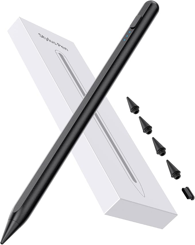 DEGGE Stylus Pen for iPad 2018-2025, 15Mins Fast Charge for Apple Pencil, Palm Rejection, Compatible with iPad A16 11/10/9/8/7/6, iPad Pro M5/M4/12.9"/11", iPad mini 7/6/5, iPad Air M3/M2/5/4/3