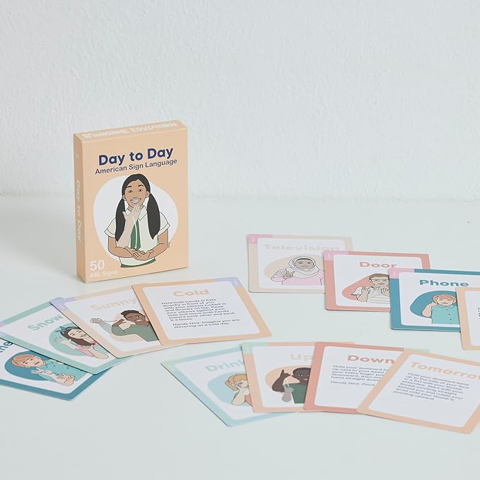 ASL Flash Cards - 200 American Sign Language Flash Cards for Beginners, Kids, Teens and Adults