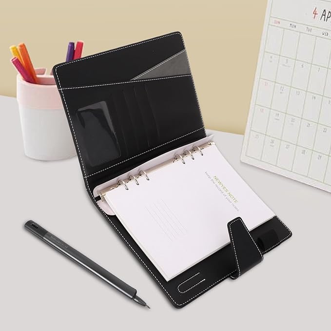 Digital Smart Pen Erasable Notebook Set Reusable Writing Pad for Business Meetings, PU Material