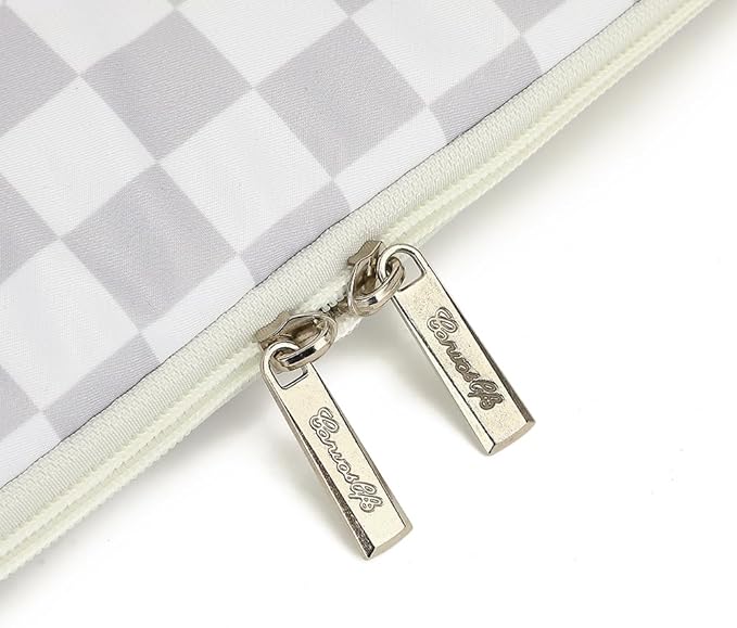 Canvaslife 13.3-Inch Laptop Case, Shockproof, Waterproof and Protective Travel Sleeve Compatible with MacBook Air, MacBook Pro, HP, Lenovo, Dell Inspiron 13-13.3-Inch Laptops (Grey Checker)