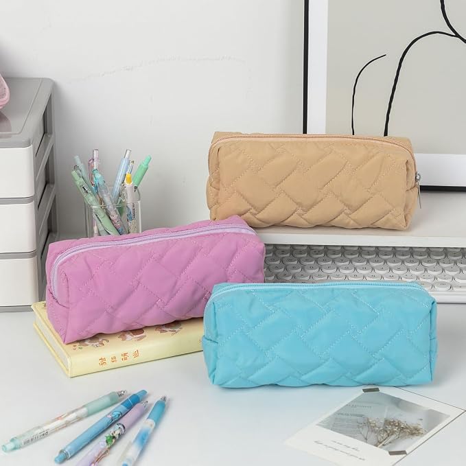 Pencil Case Pen Case Office College School Storage Bag Pouch Holder Box Organizer Makeup Pouch Cosmetic Bag Aesthetic Cute Pencil Case for Girls Boys Kids (ZS)