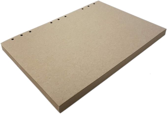 Zelten B5 Brown Refill Paper 9 Hole Punched, 100gsm Thick, 7.2"x10.1"(182x257mm) 26 Sheets, Loose Leaf Journal Inserts for Ring Binder Planner