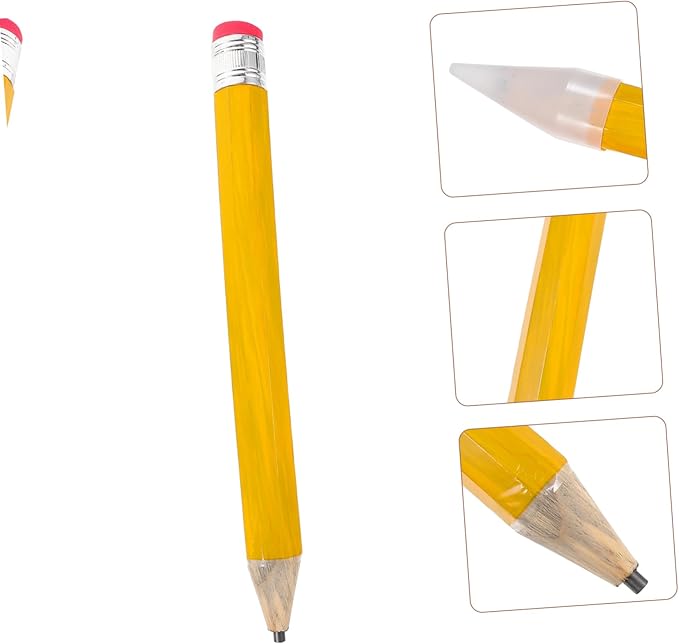 Angoily Large Jumbo Pencil for School Office Sturdy Design Fun Classroom Supplies for Writing Drawing Eye Catching Novelty Item