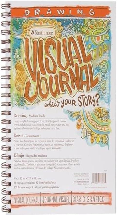 Strathmore 400 Series Visual Drawing Journal, 9"x12" Medium Surface, Wire Bound, 42 Sheets